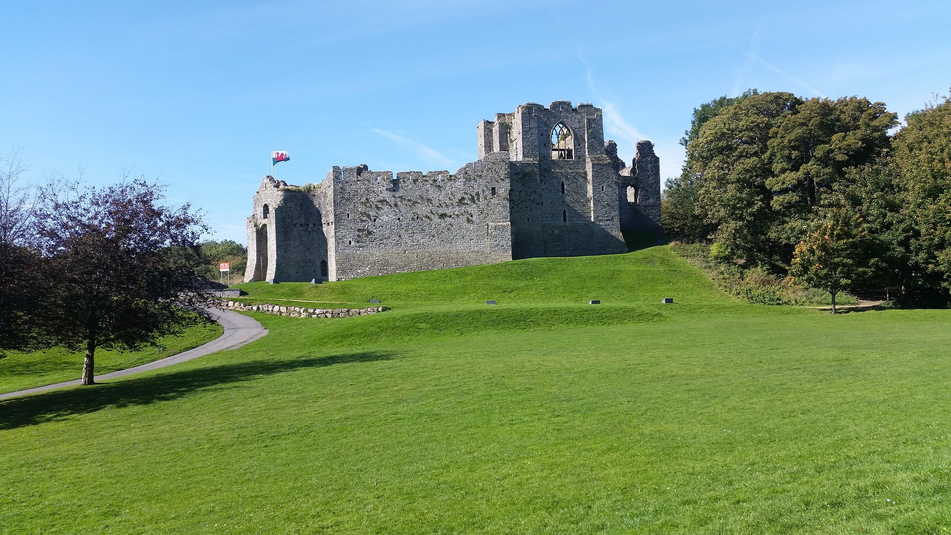 Oystermouth Castle, Swansea, South Wales